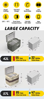 Nouvelle Arrivée Réfrigérateur de Camping Portable 12V 240V à Compresseur en Plastique 42L Congélateur Extérieur Glacière de Voiture pour Utilisation en Extérieur