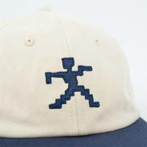 Casquettes <span class=keywords><strong>Snapback</strong></span> non structurées en coton personnalisées, logo brodé 6 panneaux Chapeaux de papa style bord courbe Littel - Product Image 2