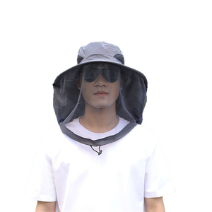 Foldable <b>Mesh</b> Mosquito Head <b>Net</b> Hat Wide Brim Anti-Insect Sun Cap Breathable Outdoor Hat for Fishing Beekeeping - Product Image 1