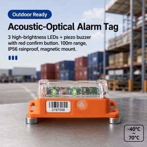 Localizador de Activos Inalámbrico de 2.4GHz del Fabricante, Etiqueta con Alarma Sonora y Luminosa de 100m, Alerta de 80h, Batería Reemplazable para Gestión de Inventario de Almacén - Product Image 1