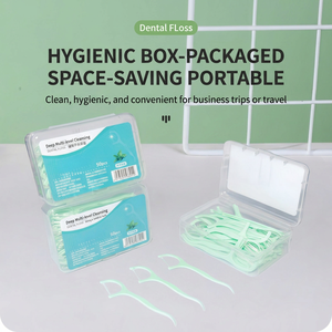 XIAOHONG Mint Flavored <b>Plastic</b> Dental Floss 50Pcs Portable Disposable Oral Hygiene Travel Size Dropshipping - Product Image 5