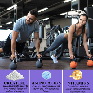 Gomitas de Creatina Monohidrato para Desarrollo Muscular con L-Taurina, 120 Unidades, Sin Azúcar, Gomitas Masticables de Creatina Monohidrato para Fitness - Product Image 3