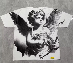 Camisetas de Alta Calidad con Estampado 'Eso es MUCHO jarabe para la tos', 100% Algodón, Clásicas, Holgadas, con Hombros Caídos, para Hombre - Product Image 3