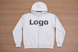 Sudadera con capucha extragrande para hombre, con cremallera, de algodón French Terry, con estampado de letras, estilo casual y urbano. - Product Image 4