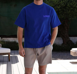 เสื้อยืดคอตตอนแขนสั้นสำหรับผู้ชายโอเวอร์ไซส์ทรงบ็อกซี่ฟิตแนวสตรีทสไตล์ฮิปฮอปผ้าไหมพิมพ์ลายสกรีน - Product Image 1