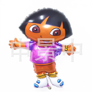 Ballons Joyful Balloons <span class=keywords><strong>Dora</strong></span> The Explorer en aluminium, couleur orange, décorations pour fête des enfants - Product Image 1