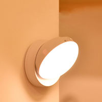 Lampe murale à détecteur de mouvement, rotation à 360°, LED sans fil, lumière de chambre à coucher, rechargeable par USB, économie d'énergie, induction corporelle PIR, lumière de placard