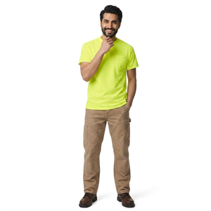 T-shirt de travail ample et confortable pour adultes avec poche T-shirt pour hommes - Product Image 1