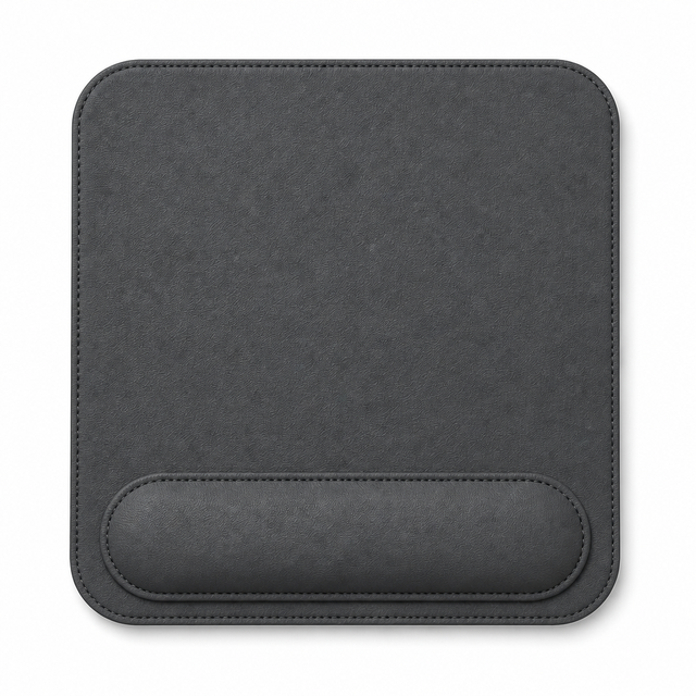 Cooling Gel Infused Leather Wrist Rest Mouse Pad Gaming Dual Comfort Ergonomic Support Non-Slip Base Long Hours Work Bulk Custom