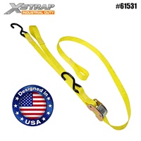Xstrap 61531 Lot de 4 sangles de guidon de moto à boucle à came de 1 po x 6 pi avec crochets en S et boucle de traction 1200 lbs pour le contrôle du chargement