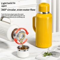 Thermos à vide pour infuser le thé avec système mécanique, style vintage, affichage intelligent de la température, acier inoxydable 316