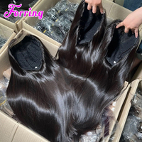 Wig Rambut Manusia Lurus Grosir 30 40 Inch 13X4 HD Full Lace Front Glueless Wig Raw HD Lace Frontal Wig Lurus Supplier