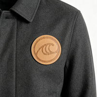 Écussons ronds personnalisés en cuir PU, étiquettes écologiques thermosoudées pour vêtements, chapeaux, accessoires de couture, OEM, faible MOQ