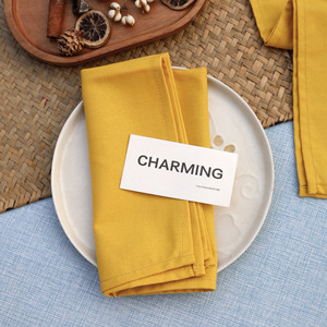 Hot Selling <strong>Wedding</strong> Party Christmas Table Decoration <strong>Napkins</strong> Multi Color Cotton Linen Blend Plain Color <strong>Napkins</strong> - Product Image 3