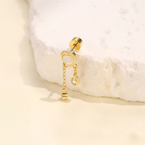 Pendientes de Plata de Ley 925 con Borla de Corazón CANNER para Niñas - Product Image 4