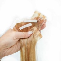 Extensiones de Cabello Humano Ruso de Alta Calidad con Doble Trama, 100% Remy, Cutícula Alineada, Rubio, Hipoalergénicas, Sin Desprendimiento, para Mujeres