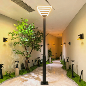 ไฟสนาม LED อลูมิเนียมกันน้ำ IP65 สำหรับสวนและทางเดินภายนอกอาคาร ดีไซน์ทันสมัยเรียบง่าย ให้แสงสว่างสูง - Product Image 2