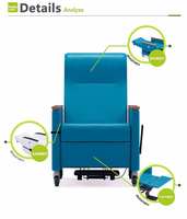 Fauteuils inclinables cliniques professionnels pour hôpitaux, fauteuil inclinable de luxe à 3 positions pour hôpitaux