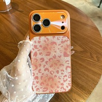 Coque de téléphone portable en acrylique anti-chute à imprimé léopard avec grande fenêtre, très vendue, pour iPhone 17 Pro Max, 17 Pro, 17, 18 Pro Max, 18 Pro