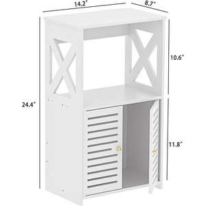 Bathroom Storage Cabinet 60X70cm 3 Layers Freestanding With Doors For Toilet Toiletries Organization - Product Image 5
