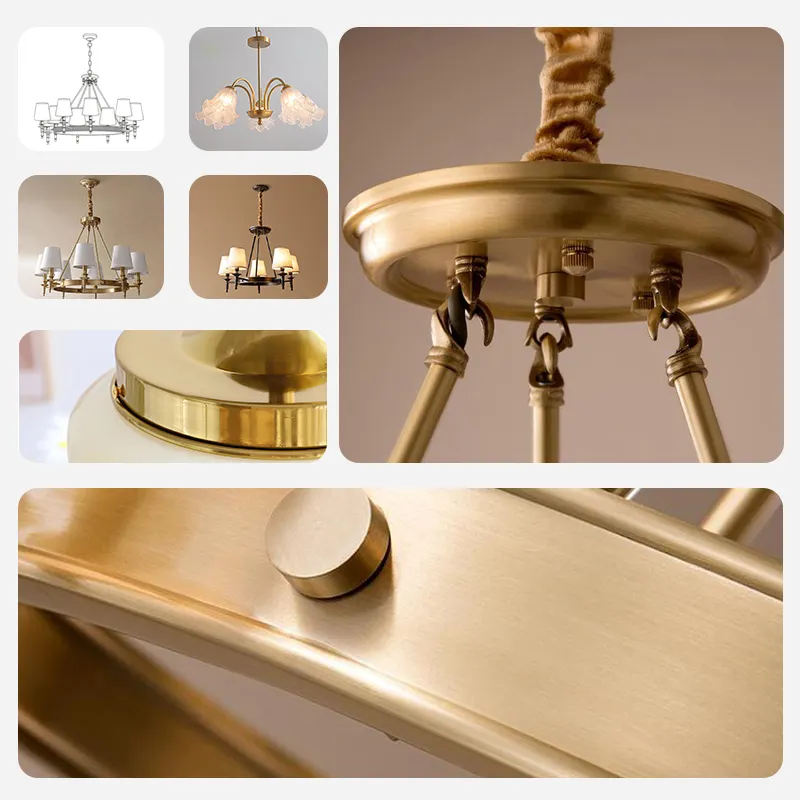 Custom Brass Cast Modern Vintage Style LED Light Basic Grand Round Ceiling Lamp Canopy Parts