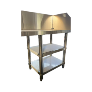 VICTORY KITCHEN Mesa de Trabajo de Acero Inoxidable 201 Personalizada, Mesa de Cocina a Gas con Estante de Almacenamiento de 2 Niveles, Modelo VCT - Product Image 4