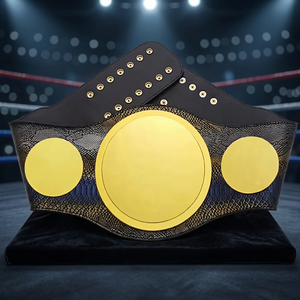 Ceinture de championnat sportive en cuir personnalisée pour le judo, le karaté, le BJJ, le MMA et la lutte - Personnalisable avec logo et texte sur mesure - Product Image 2