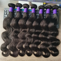 100 % Cheveux Humains Vierges Bruts Malaisiens et Indiens, Tissages de Cheveux Vierges Péruviens Grade 10A avec Closure