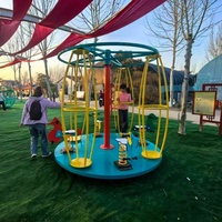 Manège à ressorts en acier et fibre de verre non motorisé pour enfants, équipement de jeu extérieur pour écoles et maisons, prix usine