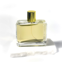 Flacon pulvérisateur en verre de luxe transparent de haute qualité 100 ml pour emballage cosmétique, flacon de parfum vide