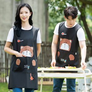 Tablier imperméable en polyester taille unique pour la cuisine, la restauration, les uniformes de travail avec logo imprimé - Product Image 1