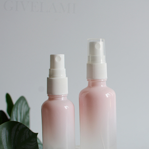 Flacon pulvérisateur de 15 ml/30 ml/5 ml/100 ml pour parfum d'ambiance, <span class=keywords><strong>verre</strong></span> dégradé <span class=keywords><strong>rose</strong></span> avec pompe pulvérisatrice blanche, récipient pour huile essentielle - Product Image 5