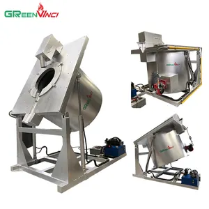 Greenvinci Factory Wholesale Titling Crucible Furnace Copper Aluminum Metal Electric Smelting Furnace Suppliers