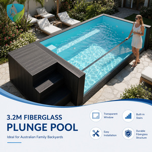 <span class=keywords><strong>Piscine</strong></span> hors sol en fibre de verre pour la maison, le jardin, la famille, les adultes, installation facile, fenêtre transparente, fournisseur - Product Image 4