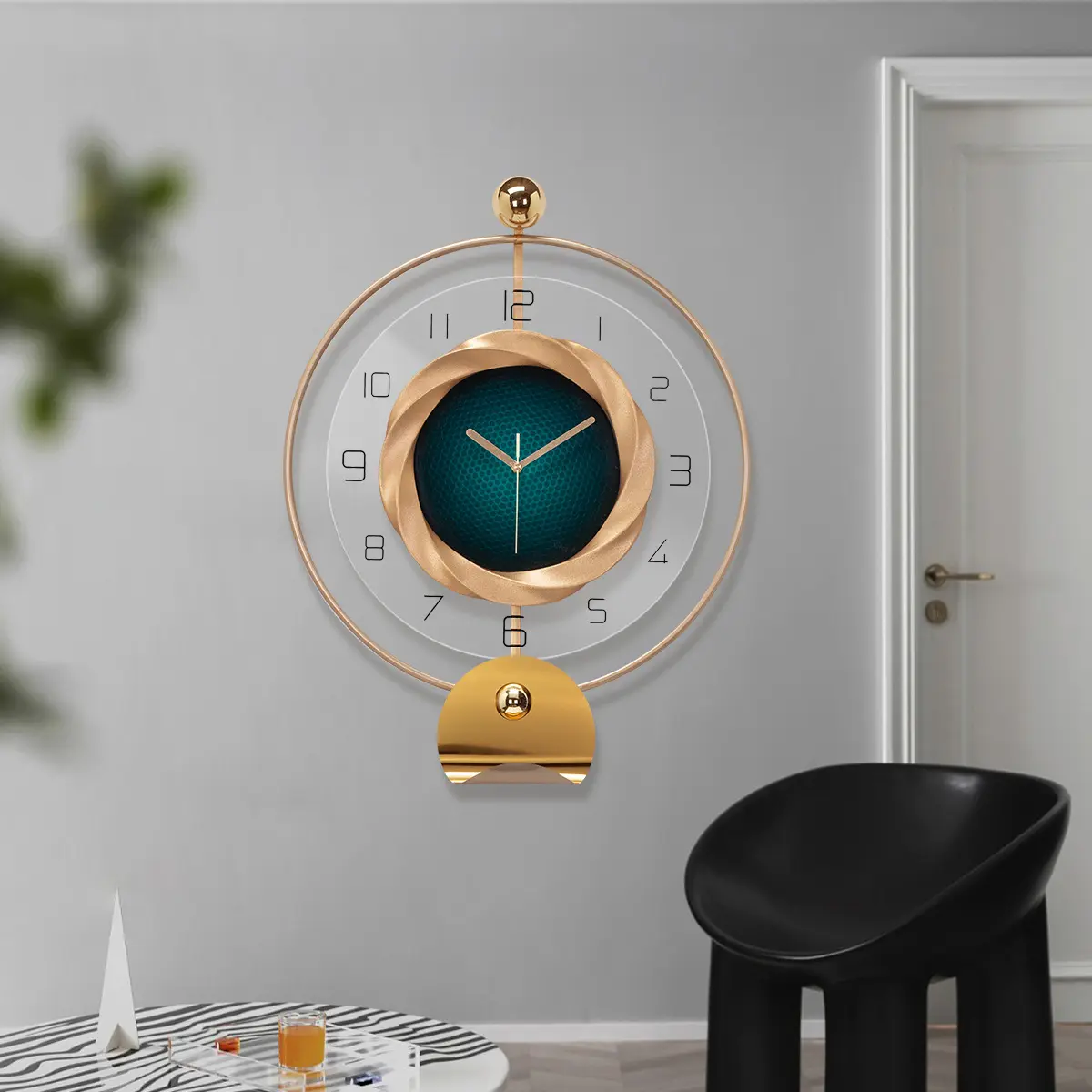 Creative Modern Design Nordic Large Modern LED Wall Clock For Home Decor
