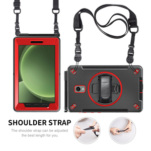 Étui robuste pour <span class=keywords><strong>tablette</strong></span> <span class=keywords><strong>Samsung</strong></span> <span class=keywords><strong>Galaxy</strong></span> Active 5 SM-X300 SM-X306B avec support rotatif à 360°, dragonne et porte-stylet - Product Image 4