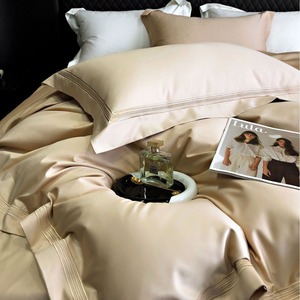 Egyptian Long Staple Cotton Four Piece <b>Bedding</b> <b>Set</b> 100 Pure Cotton Embroidered Luxury Hotel Style Solid Color Breathable Four - Product Image 2