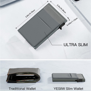 Porte-cartes de crédit minimaliste en aluminium pour homme XDH1889, best-seller, fin et élégant, avec ouverture automatique pour poche avant, idéal pour les cadeaux - Product Image 4