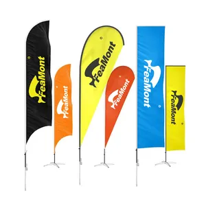Custom Feather Vlag Aluminium Pole Mes Vlag Groothandel Outdoor Promotie Reclame Teardrop Restaurant Banner Vlag Met Pole - Product Image 1
