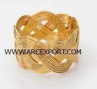 Porte-serviettes en laiton antique, grande taille, finition dorée, accessoire de décoration de table pour fêtes et restaurants, qualité supérieure - Product Image 5