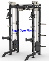 Cage de musculation intégrée commerciale, utilisation à domicile, machine Smith multifonctionnelle, cadre de gantry, banc de musculation OEM, station de squat