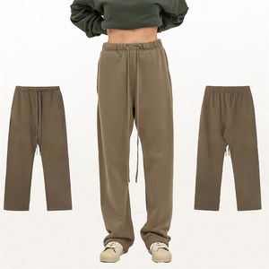 Pantalones de chándal modernos lisos en blanco para hombre, ropa de calle informal de algodón y poliéster, pantalones para correr - Product Image 1