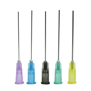 Wholesale 1.5inch Dispensing Plastic And Stainless Steel Bayonet Syringe Dispenser Needle Tips