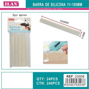 Barra de Silicona Ilan 11x100mm para Pistola de Pegamento Caliente, Suministros para Manualidades - Product Image 3