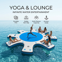 Plateforme flottante gonflable en gros, île aquatique multi-personnes en Drop Stitch, planche de SUP étoile, plateforme de yoga, tapis de yacht