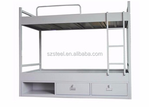 Đồ nội thất hàng hải cabin phòng ngủ kim loại giường tầng với thang và ngăn kéo - Product Image 5