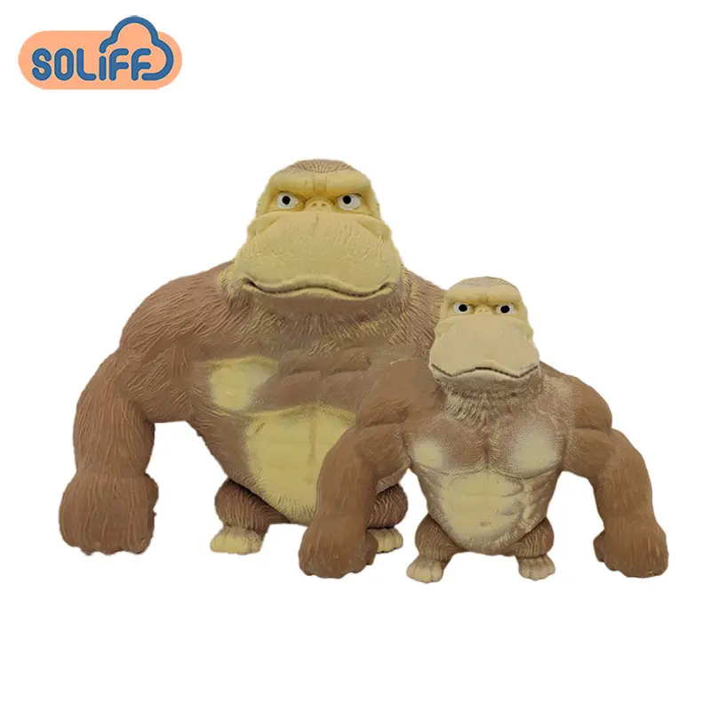 Dieren Beeldjes Kerstcadeaus Voor Kinderen Pop Spelgoed Pop Speelgoed Anime Figuur Speelgoed Latex Aap Gorilla Squeeze Speelgoed