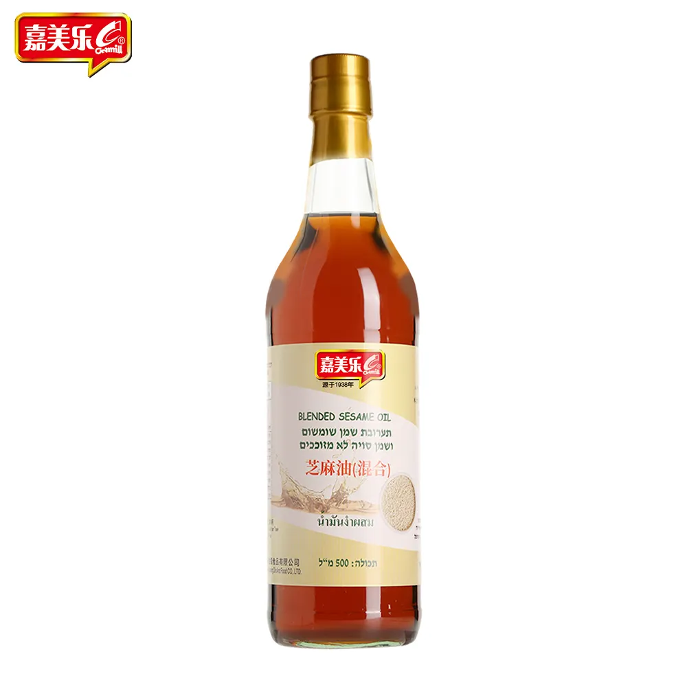 Natural whole sale top quality 500ml bulk sesame oil price in china