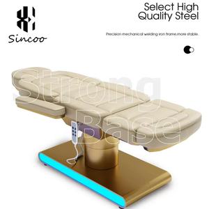 High-end Luxury Modern Beauty Salon Electric 3 Motor Spa Massage <b>Bed</b> with Golden Stainless Steel Facial Cosmetic Beauty <b>Bed</b> - Product Image 5