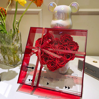 2025 nouvelle mode boîte transparente pour noël saint valentin Thanksgiving pour toujours roses éternelles Rose fleur éternelle boîte de CD nouveau